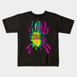 Tarantula Silhouette V25 (Tie Dye) Kids T-Shirt